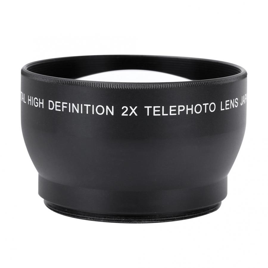 Camcorder lens 52mm 2X Magnification HD Tele Converter Telephoto Lens for 52mm Mount Camera Lenses Accessories