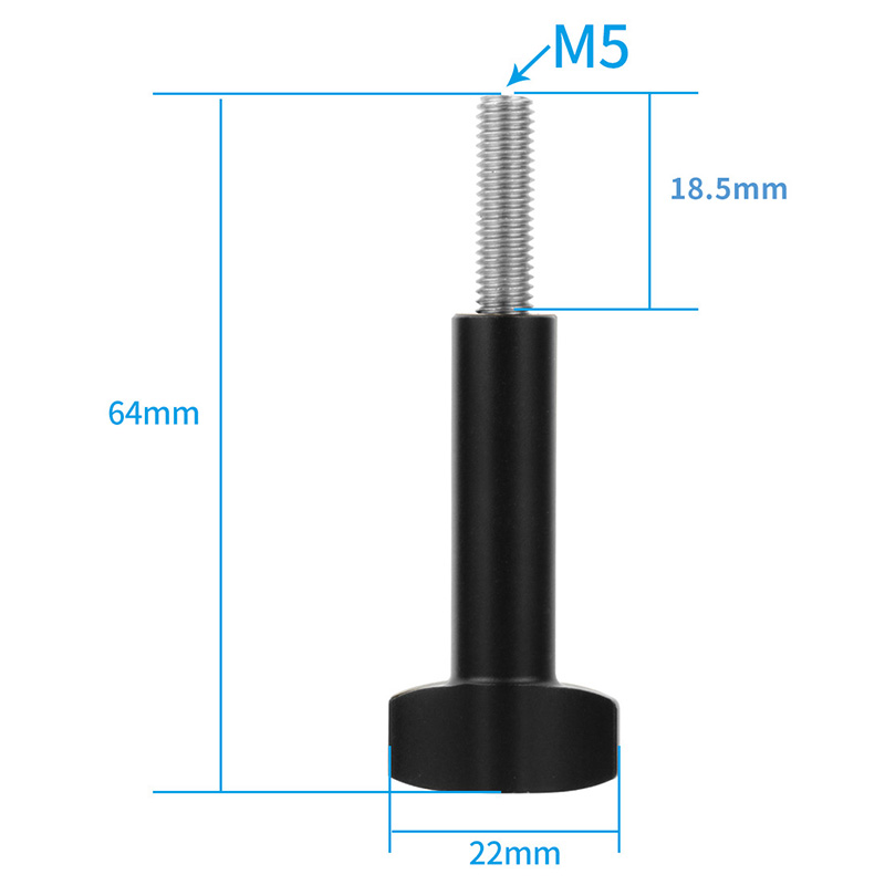 Alu mi num regulowany długi kciuk gałka nakrętka śruby M5 dla GoPro Hero 9 8 7 6 Max Sjcam Mi 4K dla Osmo Action Camera nurkowanie akcesoria: Upgrade T Type A