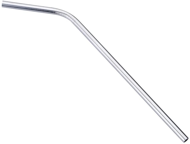Coloful Portable Stainless Steel Straws Reusable Long Metal Drinking Straw For Tumblers Cups Mugs Cold Beverage Milk Tea: Silver-Curved-6mm