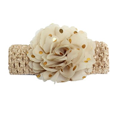 Pailletten Grote Bloemen Elasticiteit Brede Baby Hoofdband 12 Kleuren Haar Accessoires Kinderen Stamping Chiffon Haarband: J