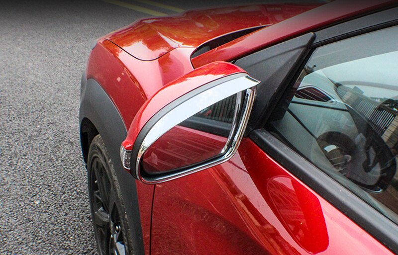 Garniture de bouclier de protection pour Hyundai Kona | Accessoires de style de voiture 2 pièces, ABS chromé rétroviseur sourcil protection de pluie pour Hyundai