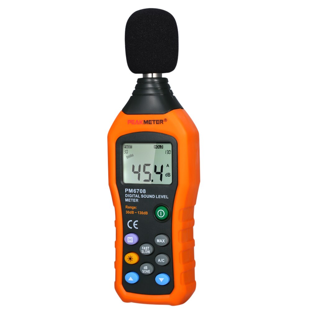 Lcd digital støjmåler lydniveaumåler 30-130db støjvolumen måling af decibel overvågningstester lydniveau test