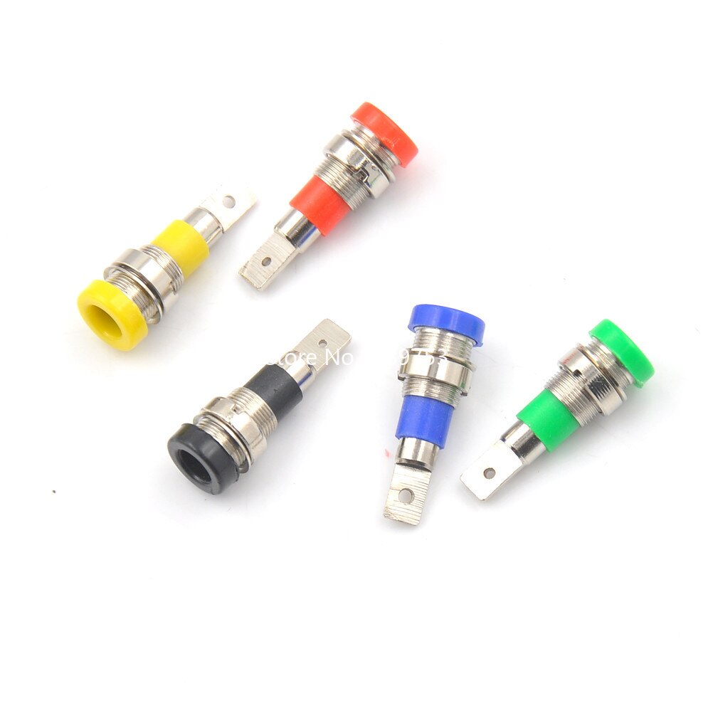 Connecteur banane femelle 2mm, 5 pièces, en laiton, pour montage sur panneau, pour fiche banane Non blindée
