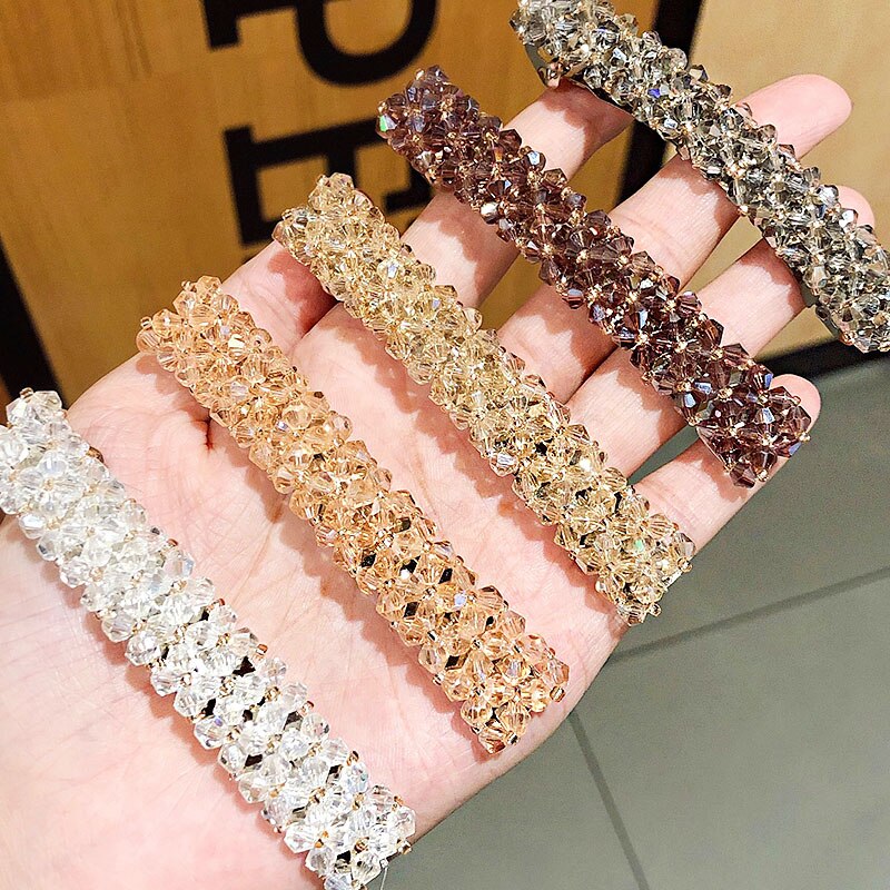 Skinnende krystal hårspænder til kvinder hårpynt pandebånd søde hårspænder hårnåle hårtilbehør