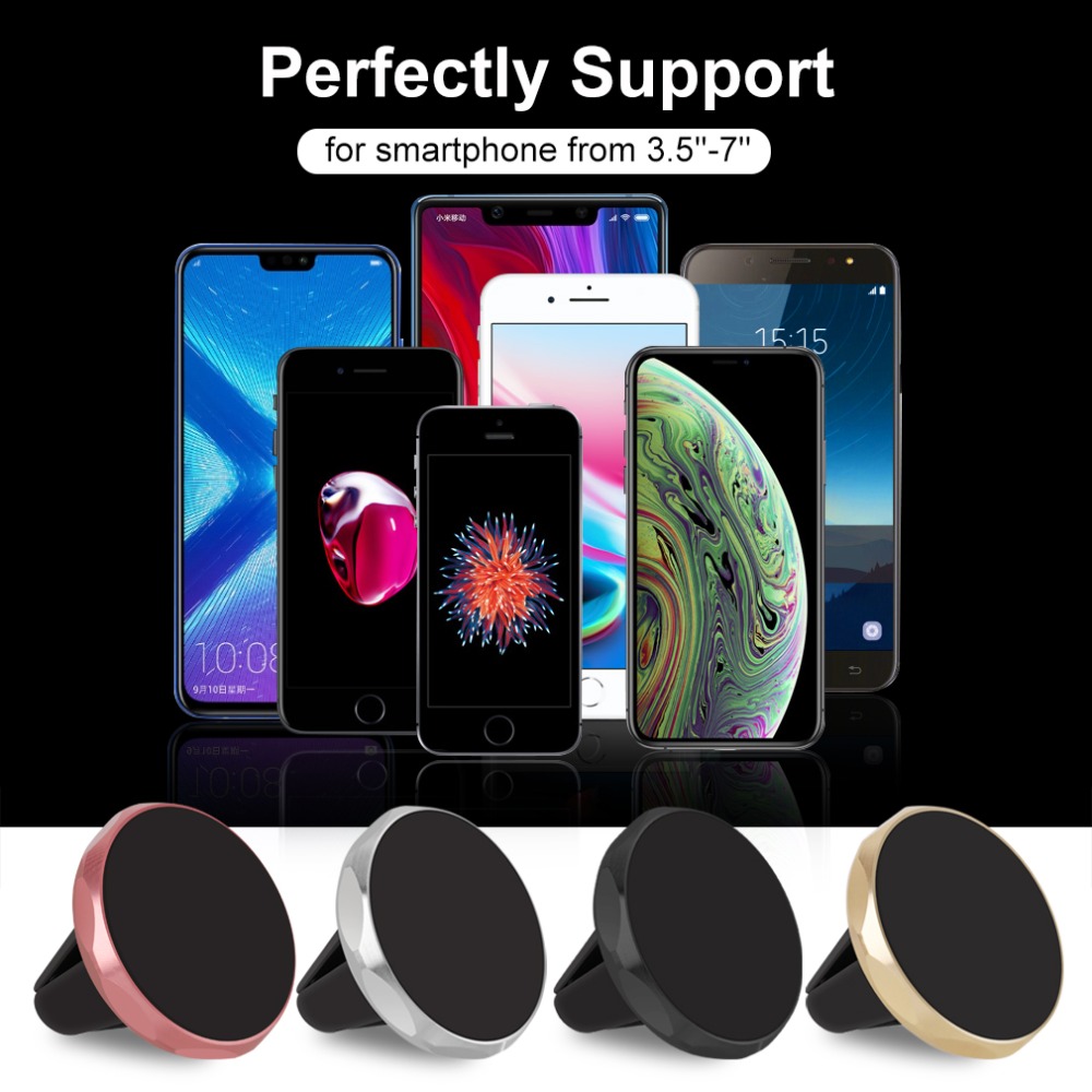 Universal Magnetic Car Phone Holder Stand in Car for All Phone for iPhone 15 Magnet Air Vent Mount Cell Mobile Phone Support GPS
