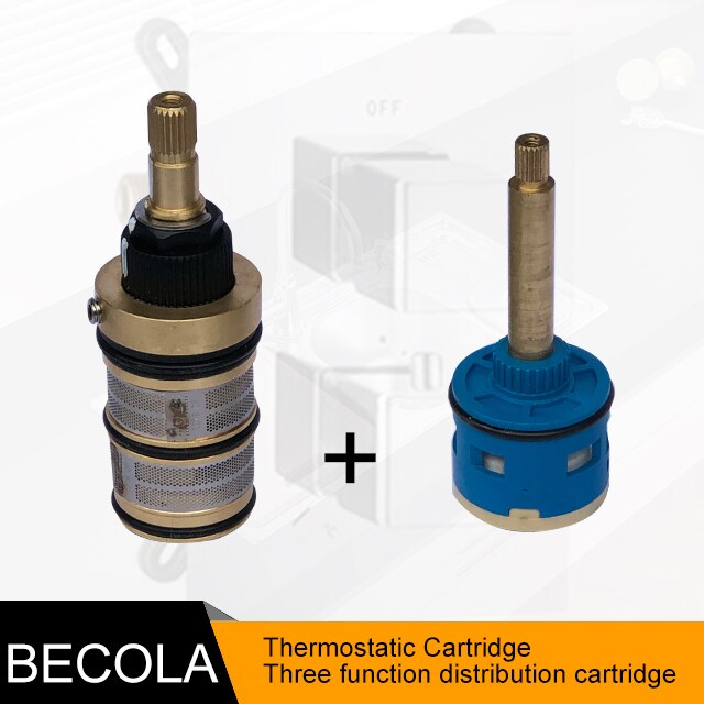 The Cartridge For Thermostatic Shower Faucet Mixing Valve Concealed Easy-mount Box Brass Concealed Valve: Red