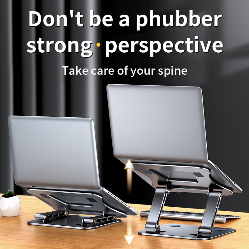Laptop Stand Adjustable Aluminum Alloy Notebook Stand Computer Tablet Stand Compatible with Air Pro Dell HP Lenovo Holder Riser