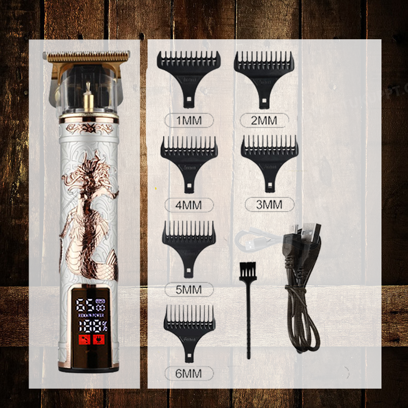 Professionele Elektrische Scheerapparaat voor Mannen Scheermes voor Mannen Maaier Baard Trimmer Kapper Scheren Machine T9 Tondeuse: Black