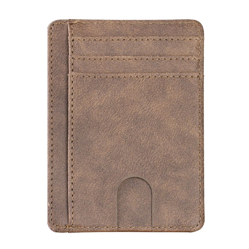 Ultra Slim RFID Blocking Minimalist Wallet Business Card Cover Case Super Thin Men Leather Bank ID Credit Card Holders