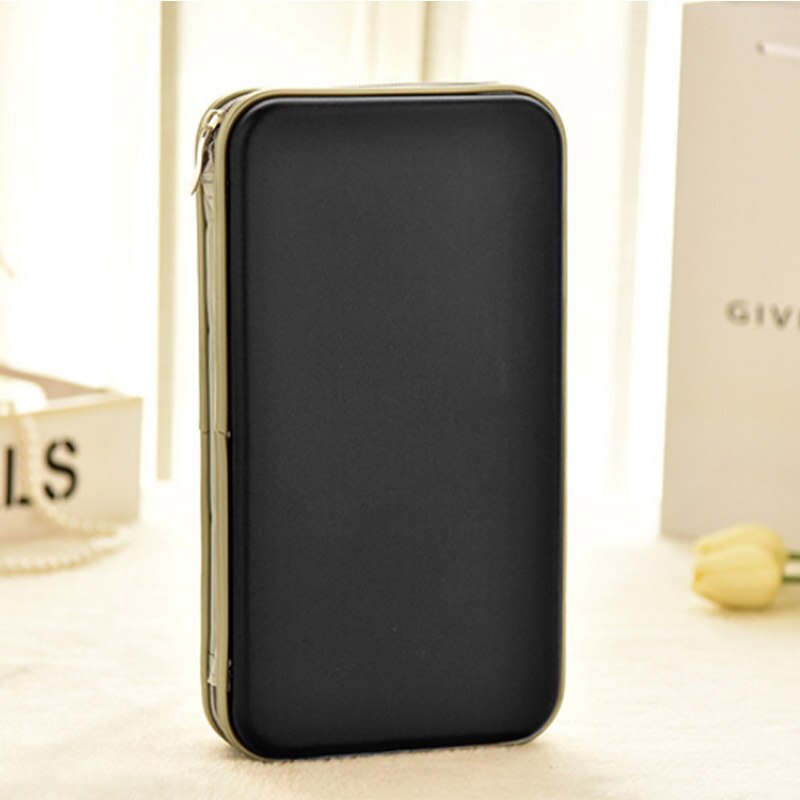 Portable Large Capacity Disc CD DVD VCD Wallet Storage Organizer Case with Zipper Hard EVA Bag Album Box: Black