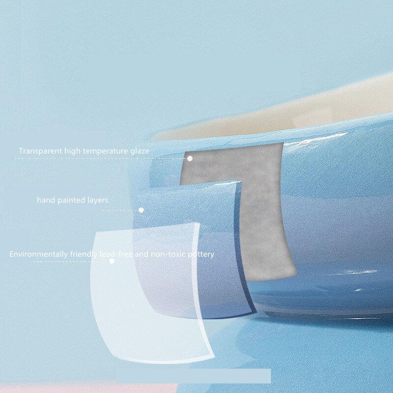 Kat Kom Keramische Cartoon Sprite Tall Kattenvoer Kom Beschermt Cervicale Wervelkolom Kat Rijstkom Hond Feeder Anti-Kantelen kat Bowls