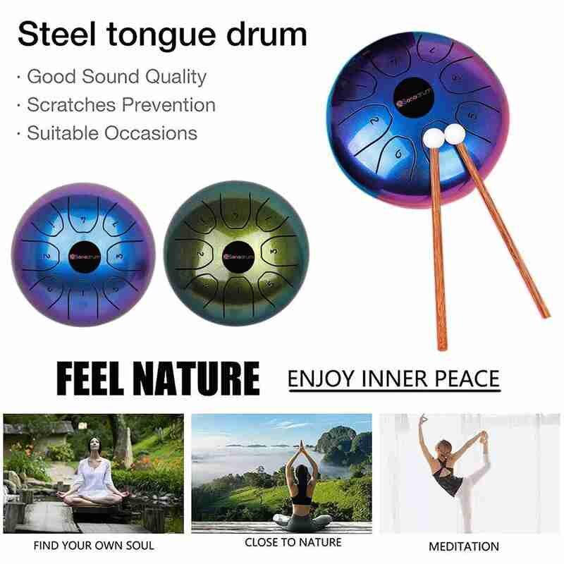 5.5-inch Ethereal Drum, Steel Tongue Drum, Percussion Instrument