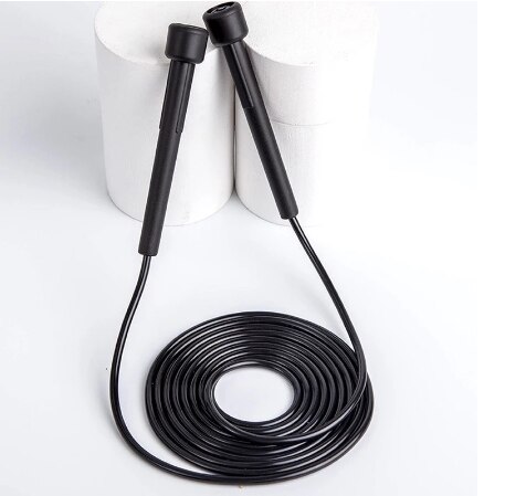 Speed Jump Rope Crossfit Professionele Mannen Vrouwen Gym Pvc Springtouw Verstelbare Fitness Apparatuur Spier Boksen Mma Training: Black