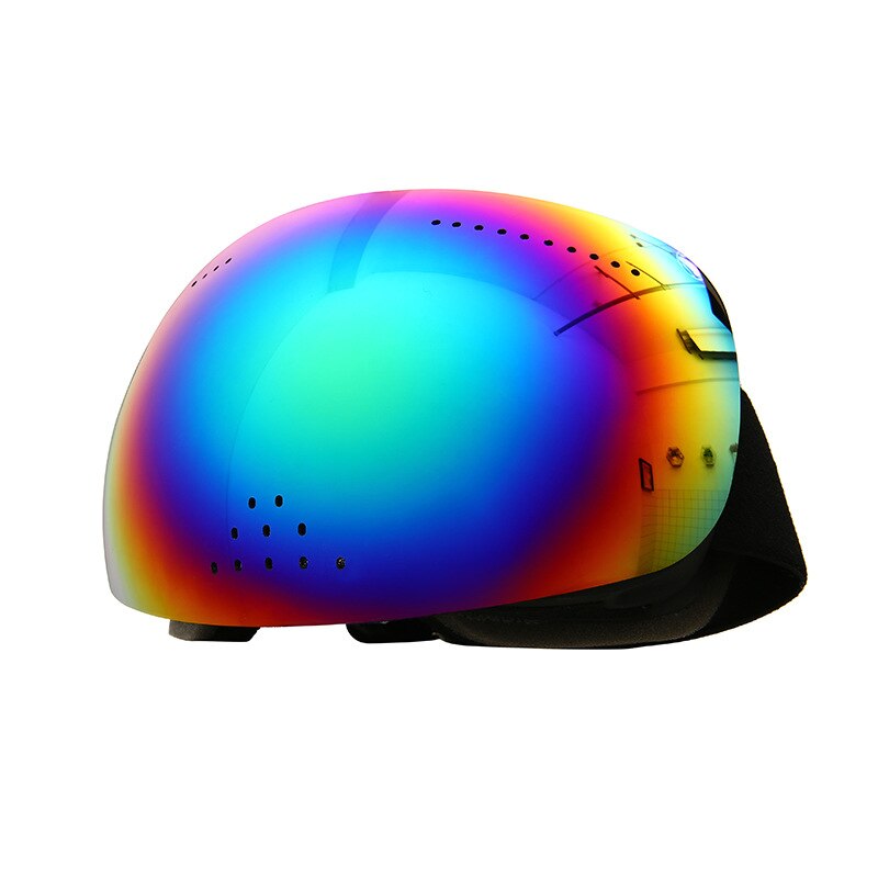Skibrillen anti-condens brillen uv-bestendige skibrillen dames heren tpu montuur sneeuwbrillen snowboardbrillen sferische skibrillen: Zwarte f groene lens