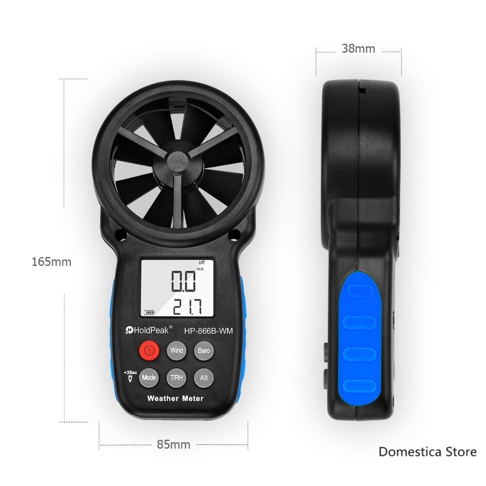Anemometer Digital Wind Speed Measurement Tester Dew Point Altitude Temperature Test Multi-function Wind Device Handheld Tools