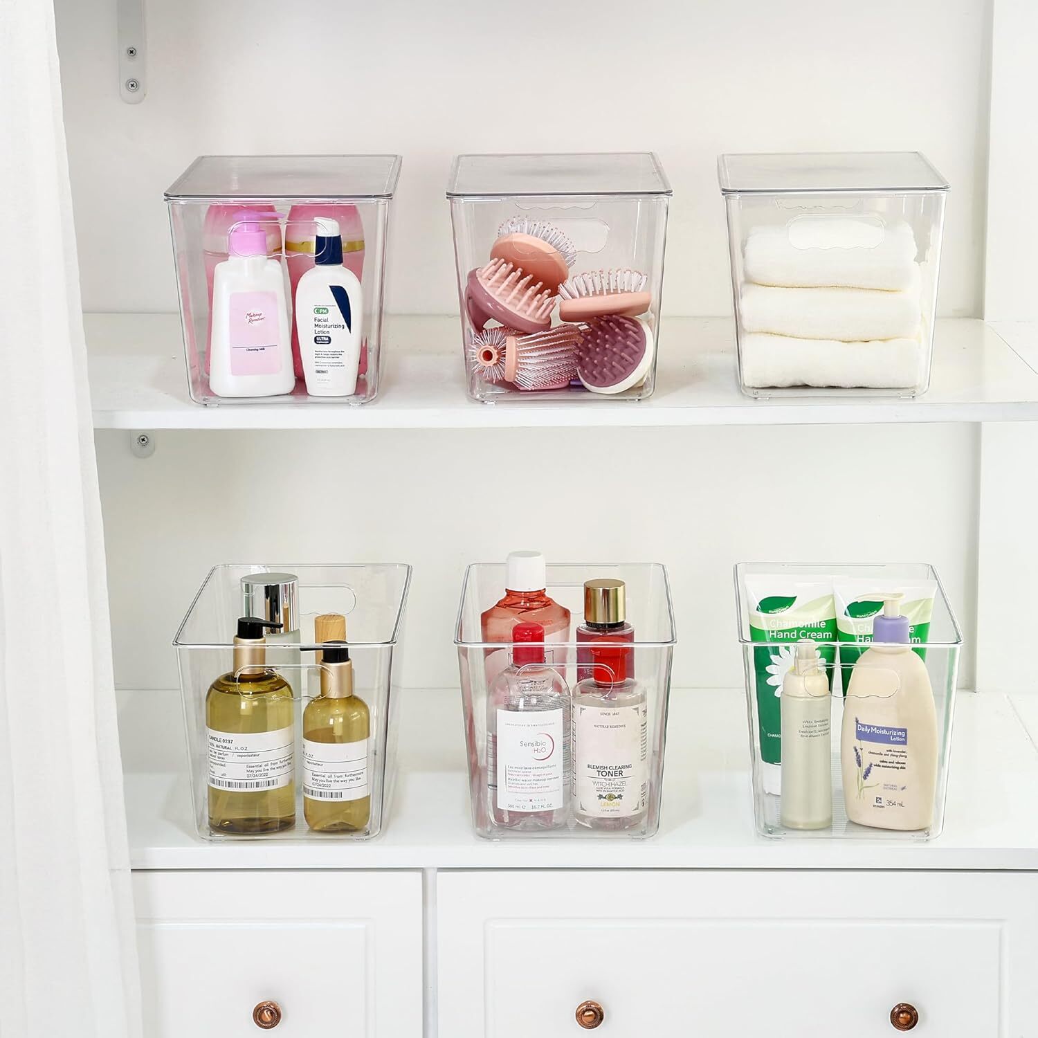 9/10/11/13 inch Transparent Stackable Storage Box With Lid, Large Plastic Container With Handle, Used For Food Storage Room