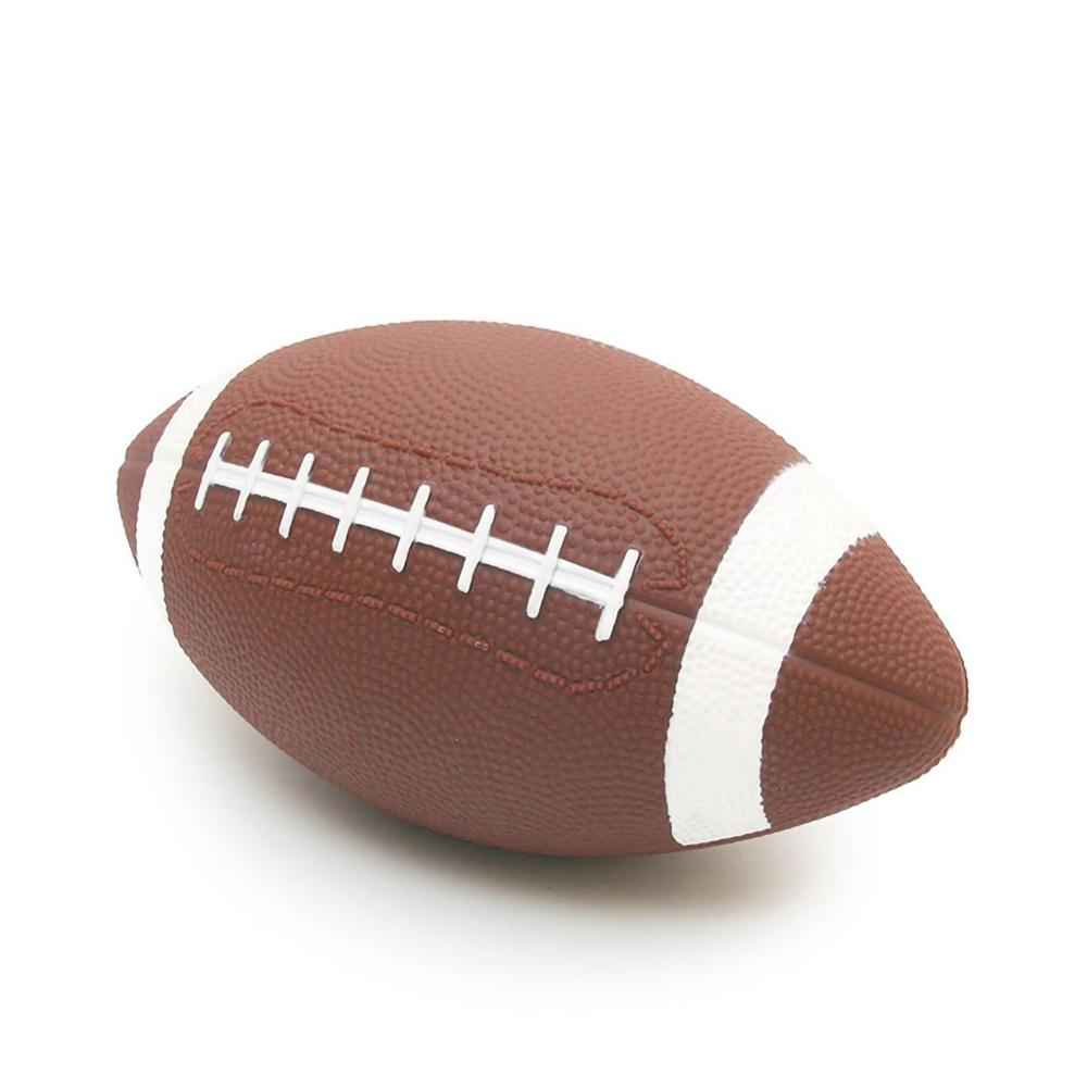 1pc de la PU suave balón de Rugby de espuma marrón Anti-estrés Rugby fútbol pelota de juguete adiestramiento al aire libre fútbol americano para aliviar el estrés