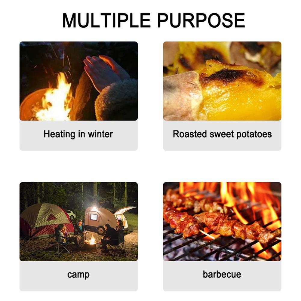 Outdoor Fire Pit Stainless Steel Heater BBQ Grill Firepit Bowl