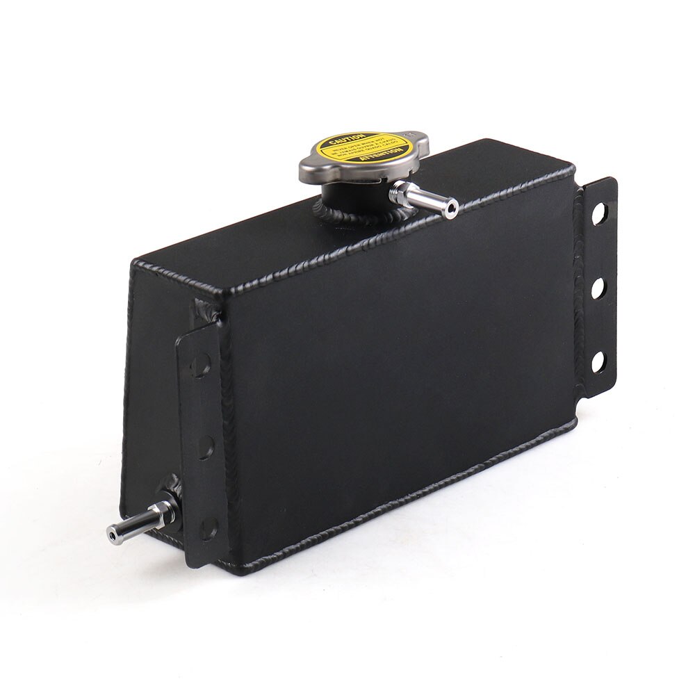 1L Universal Aluminum Coolant Expansion Fill Tank Overflow Reservoir Oil Catch Can Fuel Surge Tank: black