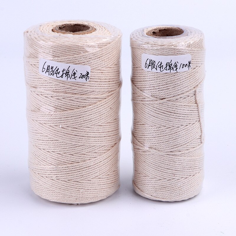 200 Meters 1mm 6 Strands Soft Knitted Cotton Thread For Home Textiles DIY Handmade Sewing Accessories Supplies: Default Title