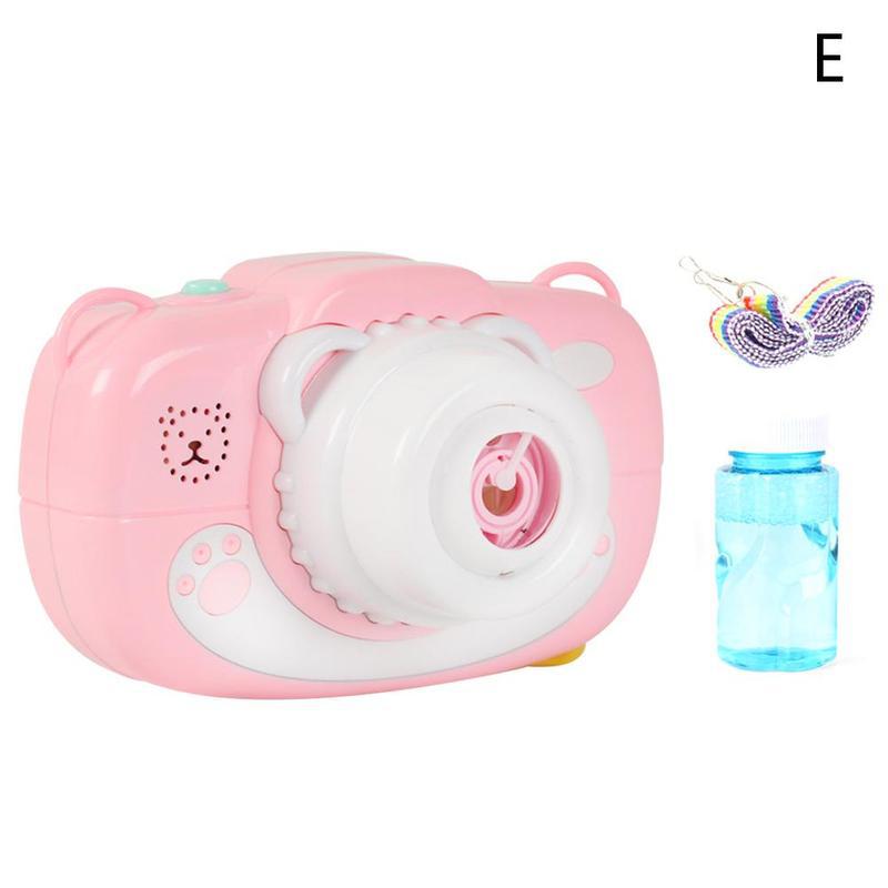 Cartoon Camera Bubble Blazen Speelgoed Voor Kids Volautomatische Licht Zomer Elektrische Zeep Speelgoed Outdoor Machine Bubble Muziek Chi l1J5: E
