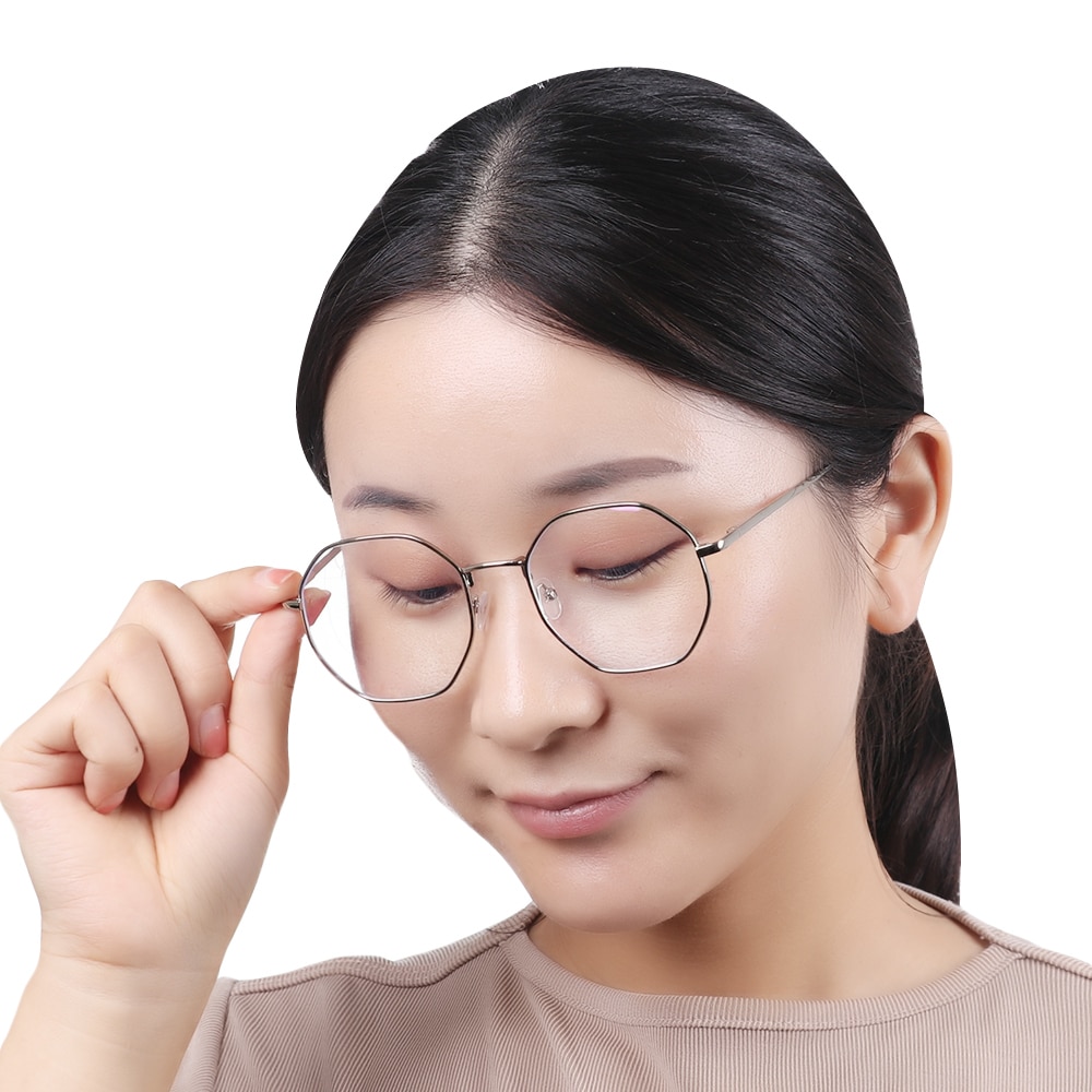 Women Men Metal Vintage Polygon Glasses Oversized Glasses Frame Optical Eyeglass Frame Spectacles Reading Glasses