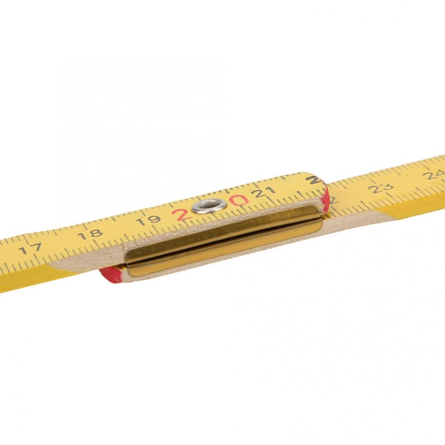 Portable Carpenter Wooden Folding Ruler 2m / 6.6ft 10 Folds Wooden Yard Stick Ruler Teaching Supplies Matching Tools