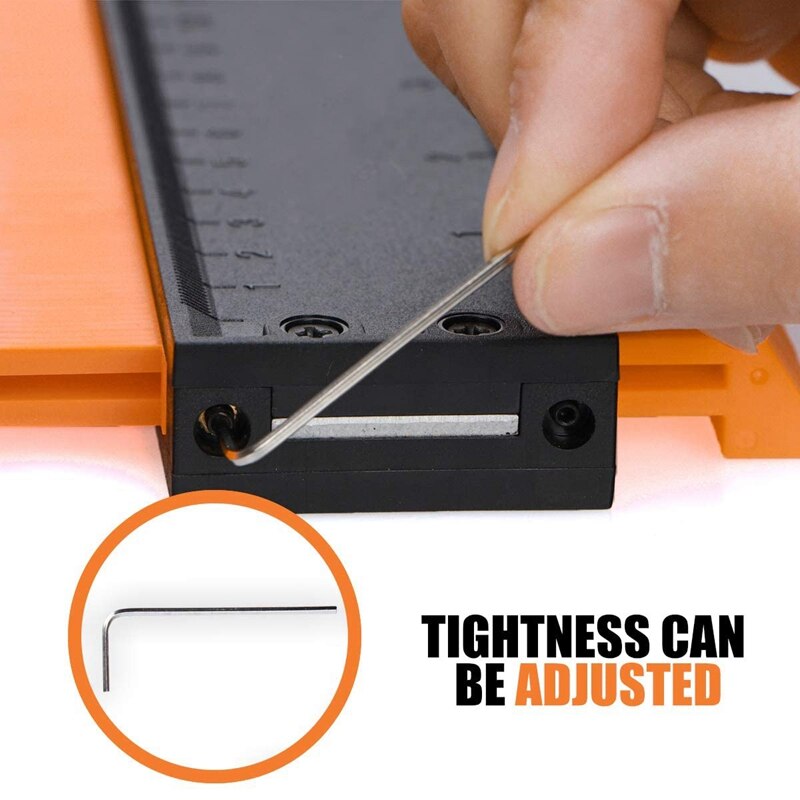 10 Inch Contour Gauge Profile Tool- Adjustable Lock-Precisely Copy Irregular Shape Duplicator