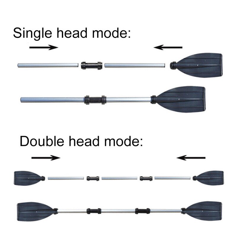 2 pezzi remi per barche in alluminio staccabili assemblare pagaia rinforzato remi lungo PVC gommone pesca kayak canoa pagaia pad