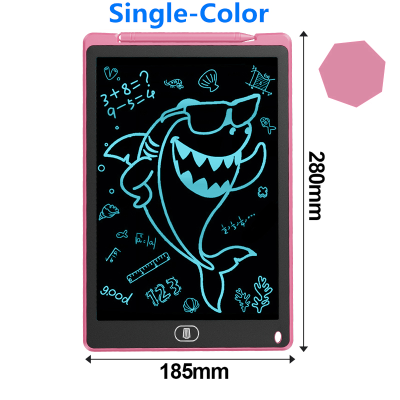 12 inch Graphic tablet Lcd Drawing Tablet To Draw Digital Drawing Board Smart Writing Tablet Electronic Blackboard For Children: Pink Single Color