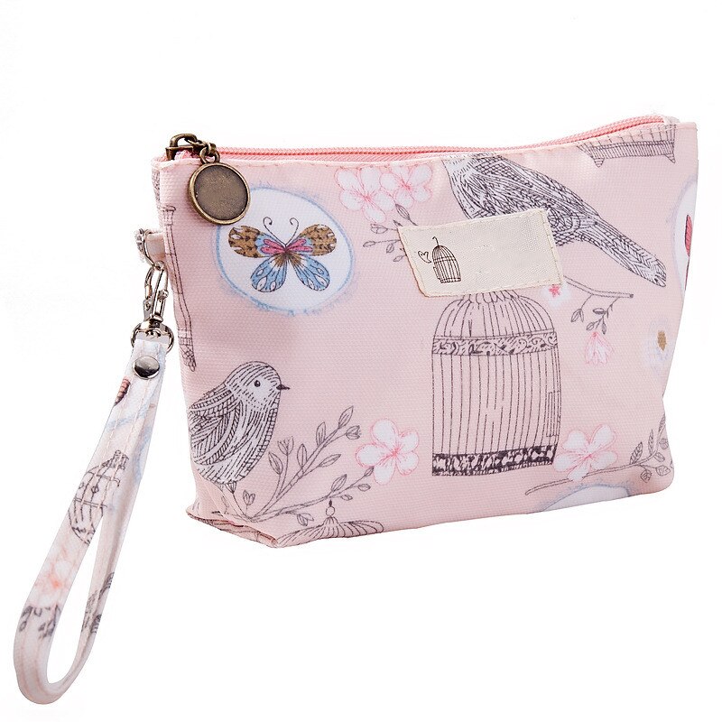 Travel Make Up Bag Organizer Zipper Flower Cosmetic Bag Women Lady Tote Washing Toiletry Makeup Pouch Bags: D