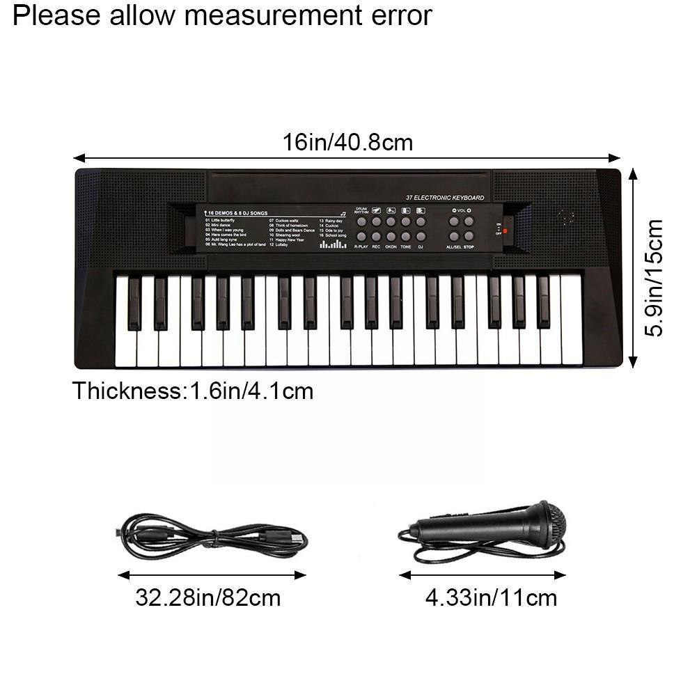 37 S Elektronische Board Piano Kinderen Orgel Met Digitale Board S Muziek Muzikale Verlichting Microfoon K6w7