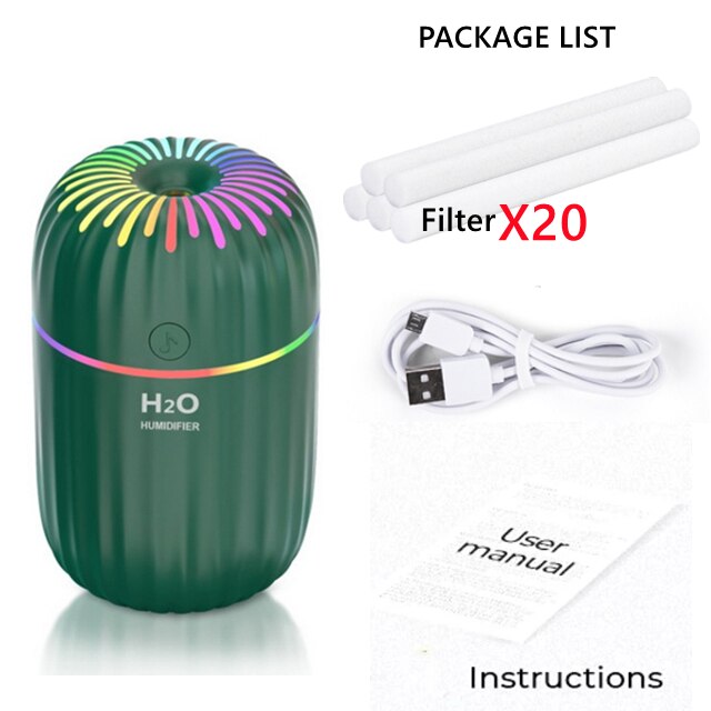 Humidifier Ultrasonic Aroma Diffuser Essential Oil Electric Air Purifier Difusor Grain Lamp Aromatherapy For Office Or Home car: 010G filter 20