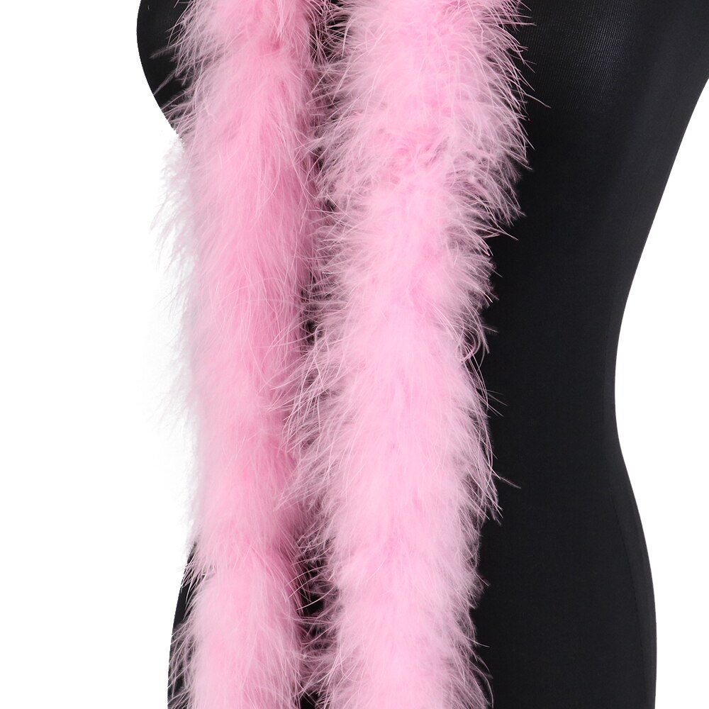 20G Zachte Marabou Veren Boa Voor Sieraden Ambachten Accessoires Bruiloft Decoratie Rekwisieten Fuffy Turkije Pluim: light pink