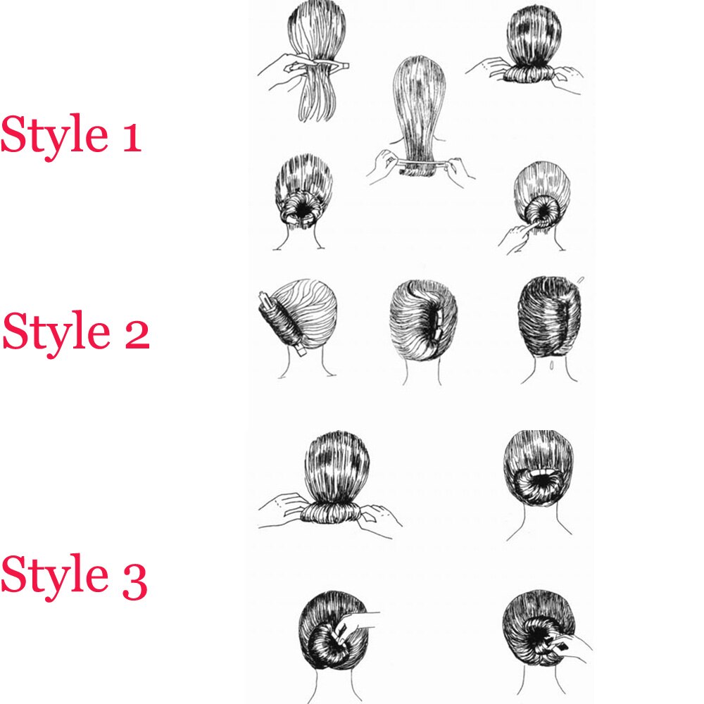 Pinzas para moño de Donut para el pelo, Accesorios de belleza para el cabello, moño francés, 1 ud.