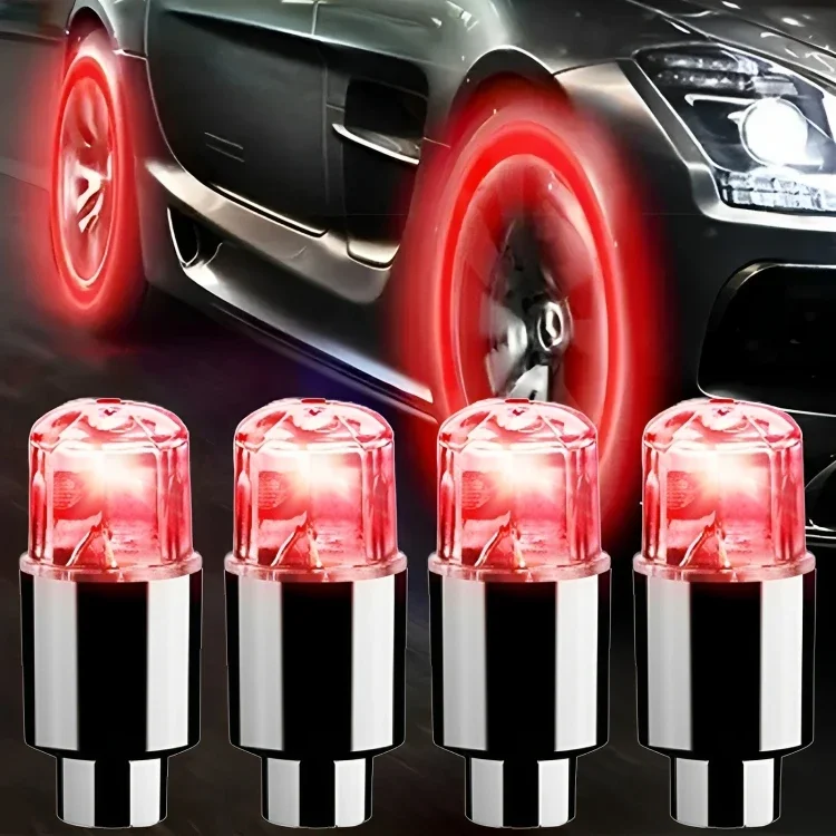 Auto Hub Umgebungslicht Fahrrad LED Reifen Lichter Universal- Auto Neon- Lampe Ventil Abdeckung Lichter Reifen Bunte Blinkende Glühbirne Dekoration