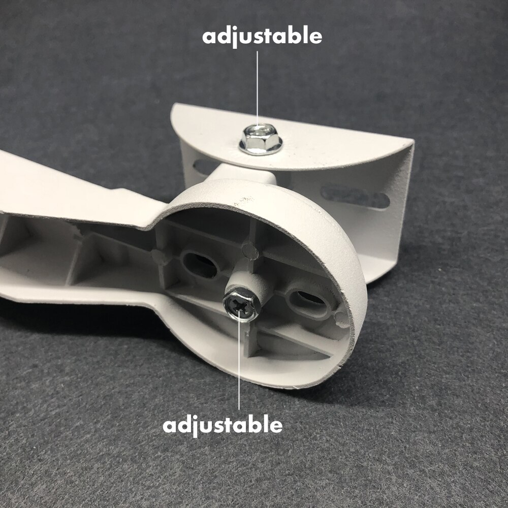 Aluminum CCTV Camera Bracket Adjustable Cylindrical Pole Hoop Bracket Right Angle Outer Wall Corner Bracket CCTV Accessories