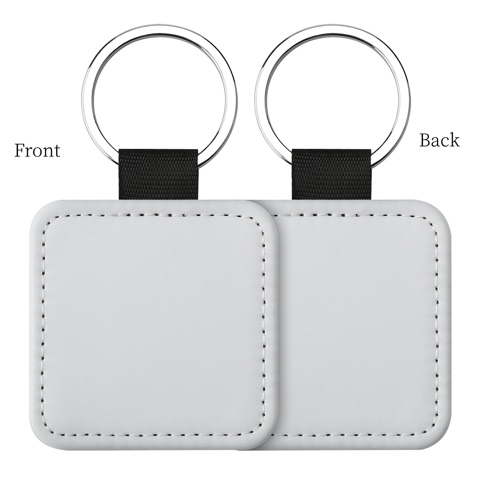 Llaveros en blanco de sublimación, etiquetas de identificación de transferencia de calor DIY, llaveros de sublimación, creativos, llavero de cuero PU