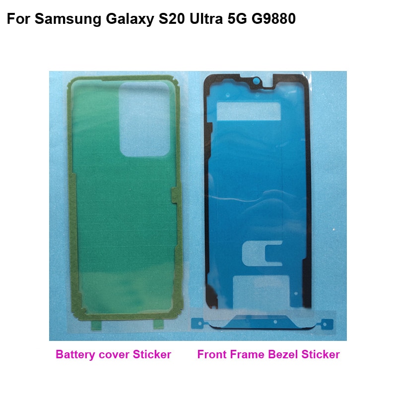 Klebeband Für Samsung Galaxis S20 Ultra 5G G9880 3M Kleber Vorne LCD Unterstützung Rahmen Aufkleber Zurück Batterie abdeckung Band