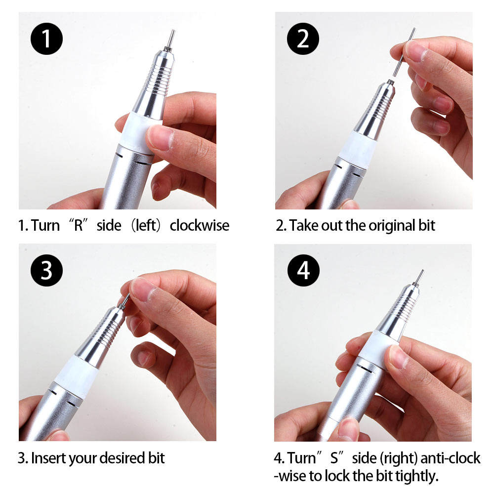 30000 RPM máquina aparato para manicura pedicura eléctrica uñas broca conjunto de herramientas pulido de uñas de