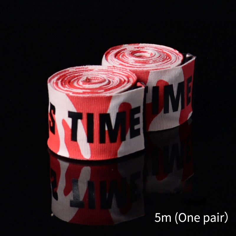 1 par boxning hand wraps bandage knytnäve innerhandskar muay thai par 3m/5m: Guld-