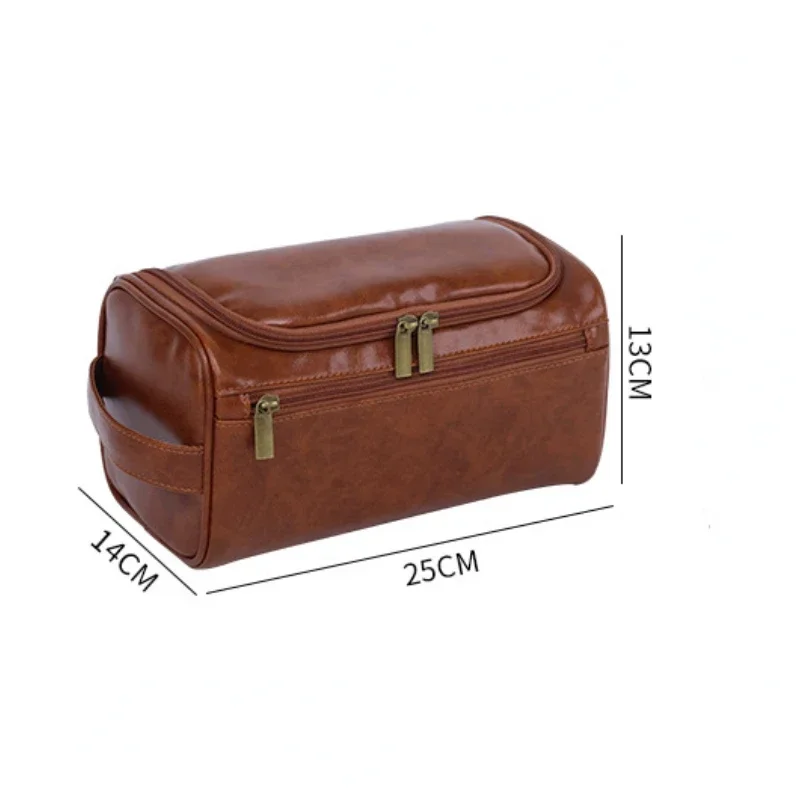 Mannen Vintage Luxe Toilettas Reizen Noodzakelijk Zakelijk Cosmetische Make-up Cases Mannelijke Hangende Organizer Waszakken