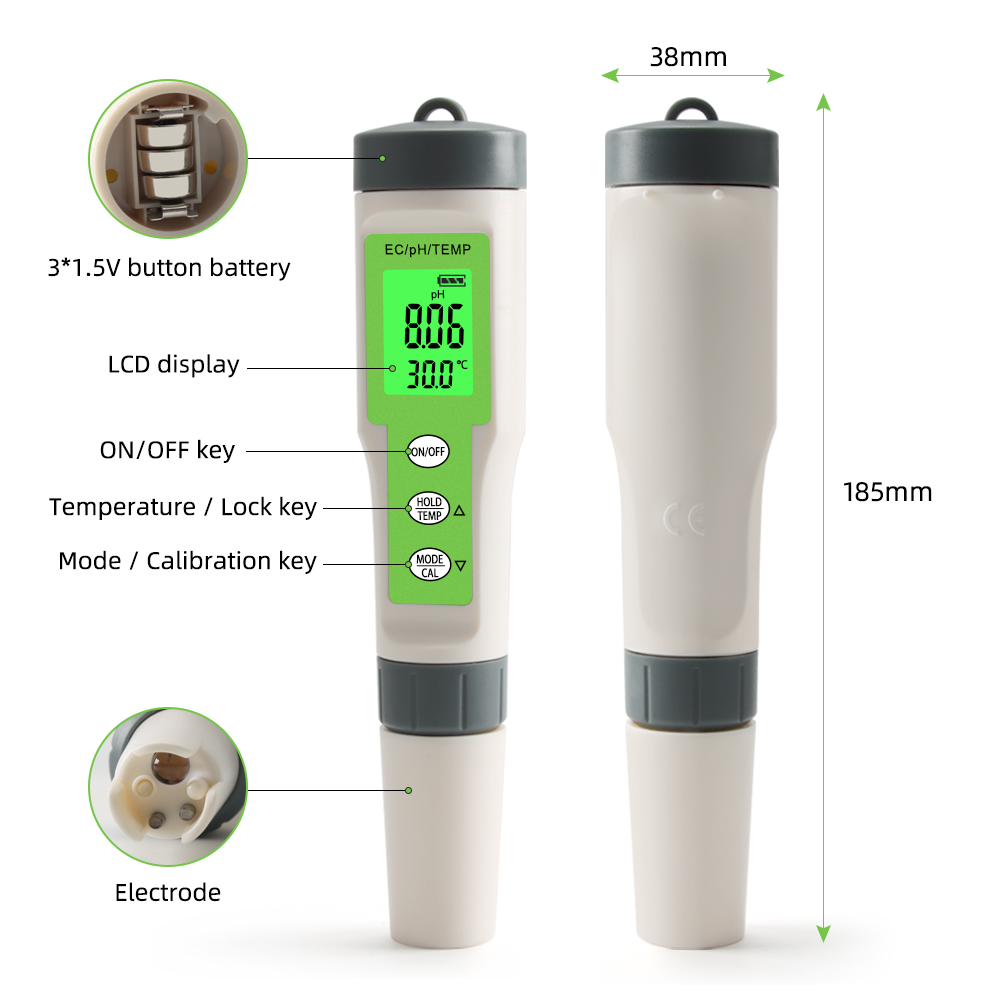 Digital TDS EC Temp PH Meter Water Tester Monitor ... – Grandado