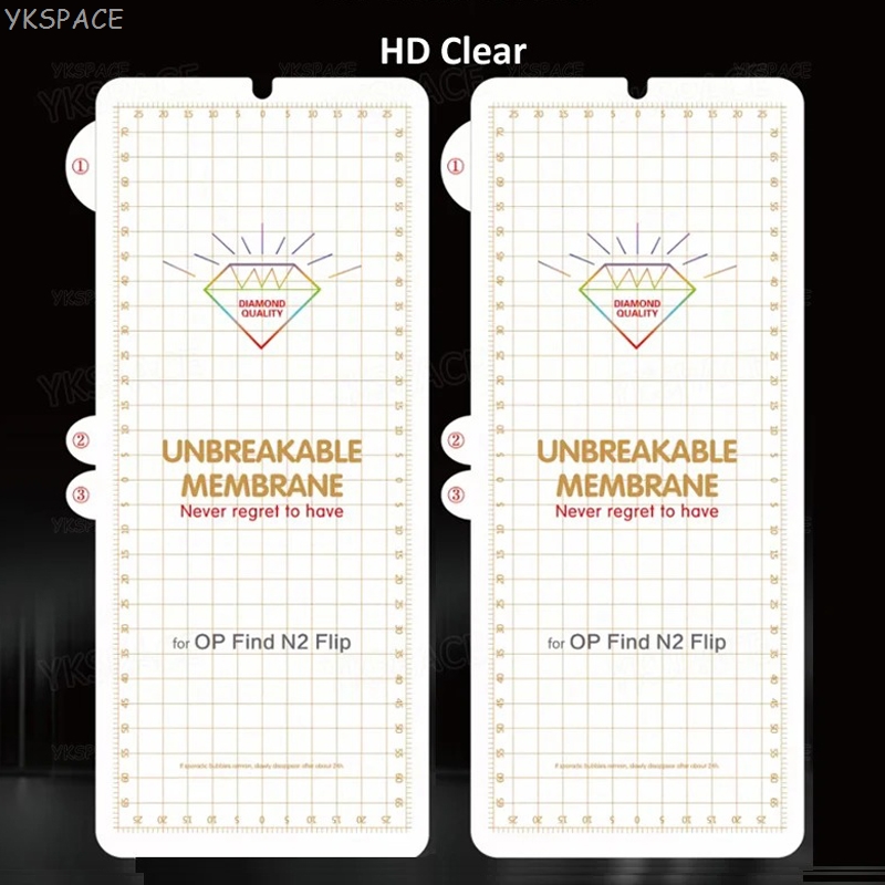 3 in 1 Front Back Matte Hydrogel Film For OPPO Find N2 N3 Flip 5G Soft Frosted HD Transparent Screen Protector Anti Fingerprint: High Definition / black