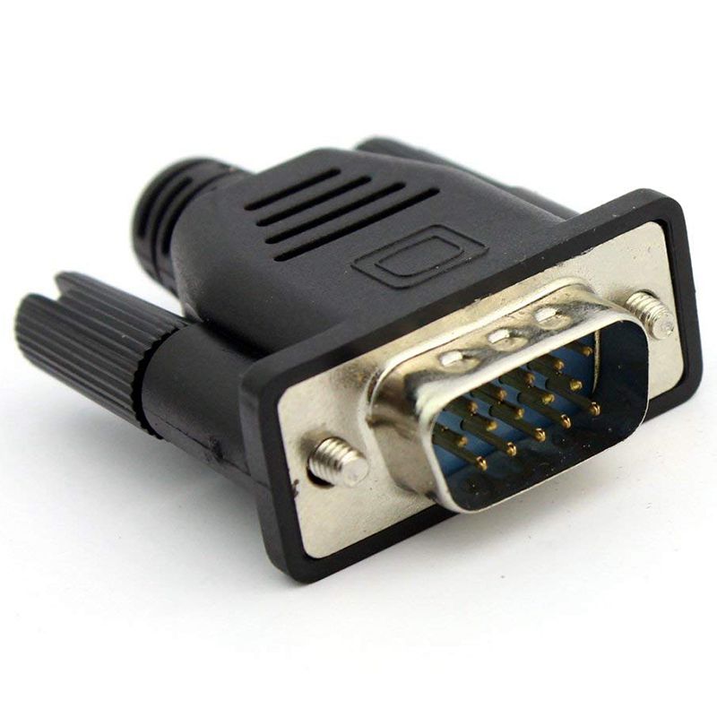 VGA Virtual Display Adapter Male Dummy Plug EDID Headless Ghost Emulator Lock Plate Connectors Support