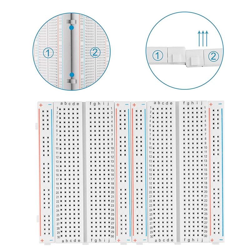 Breadboard 830 Point Solderless PCB Bread Board For DIY KIT Protoboard PCB Board Test Circuit Board For arduino/raspberry pi