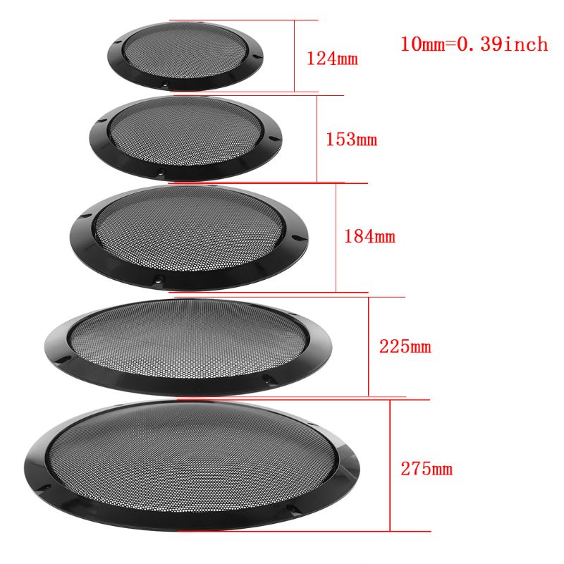 Cubierta protectora de Metal para altavoces, rejilla de acero laminado en frío, decorativa, círculo, accesorios para altavoces DIY, 2 uds.