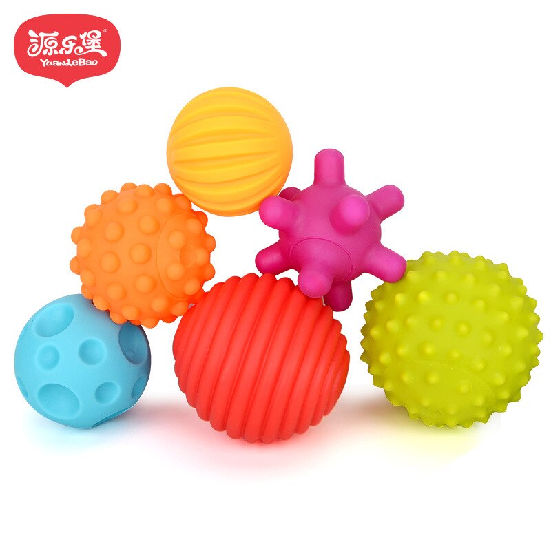 6 Pcs/Set Baby Puzzle science and education toys hand grab the ball children's Soft Ball Educational Sensory Balls For Toy A1