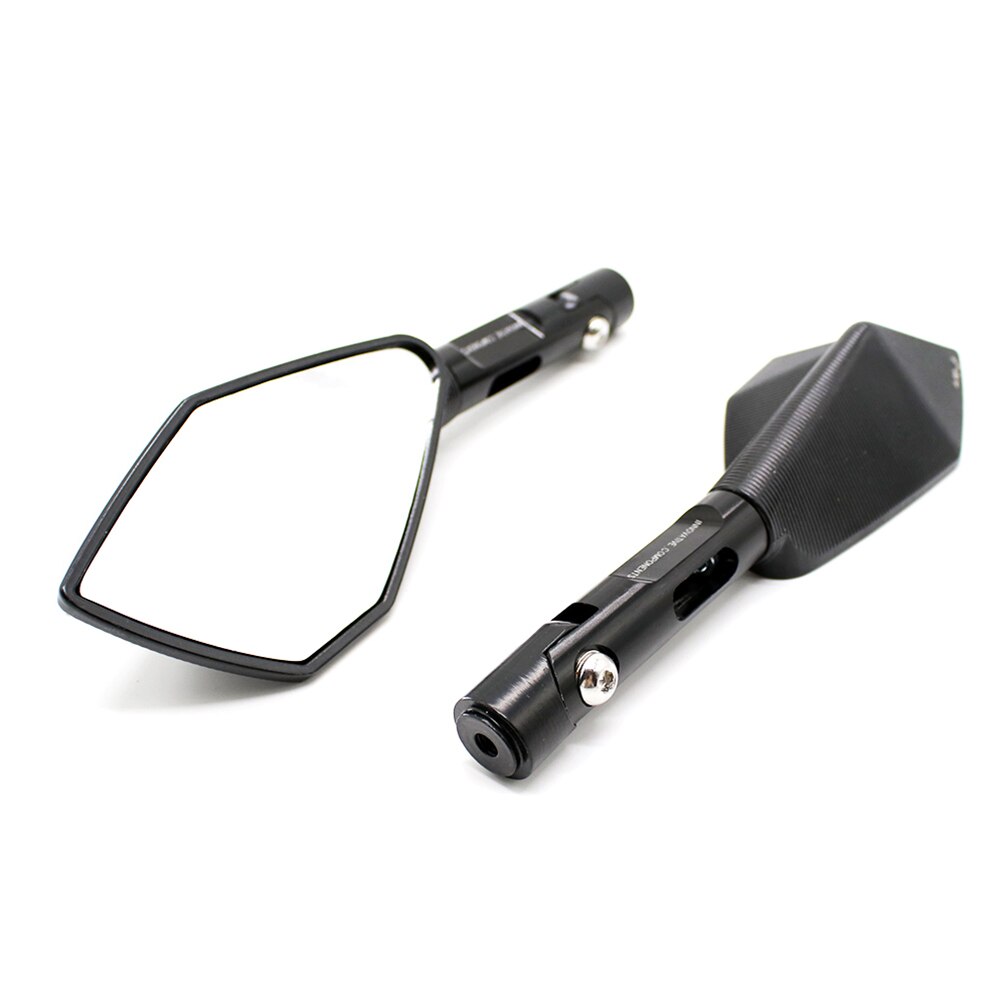 1 paar Motorfiets Accessoires Spiegels Motor CNC Aluminium Achteruitkijkspiegel Zijspiegel Wit Blauw Lens Motor Spiegels Universele