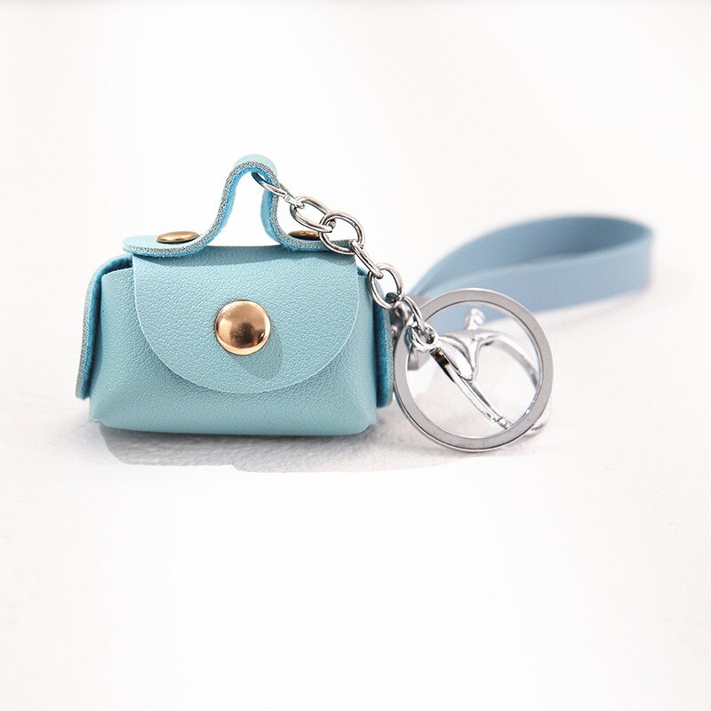 mignon sac de monnaie avec porte-clés en cuir PU porte-monnaie fermeture éclair Mini portefeuilles porte-clés petit sac à main sac sacs à main